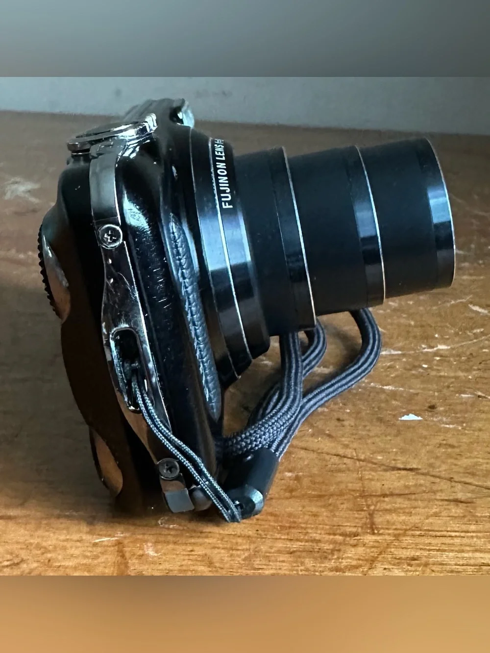 Fujifilm Black Compact Point-and-Shoot Camera with Wrist Strap